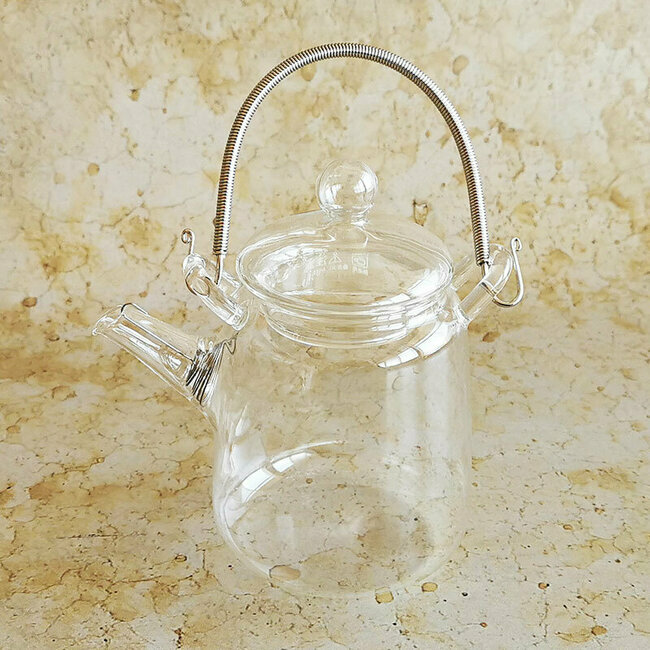 Theiere Verre Théière En Verre SHAPOKY 650ml - Transparente, Résistante à La Chaleur Théière Verre Transparente