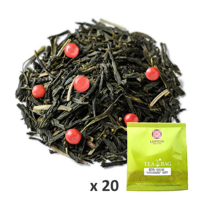 8234TB20 CHERRY SAKURAMBO GREEN TB x20  (Tea Bags x20)