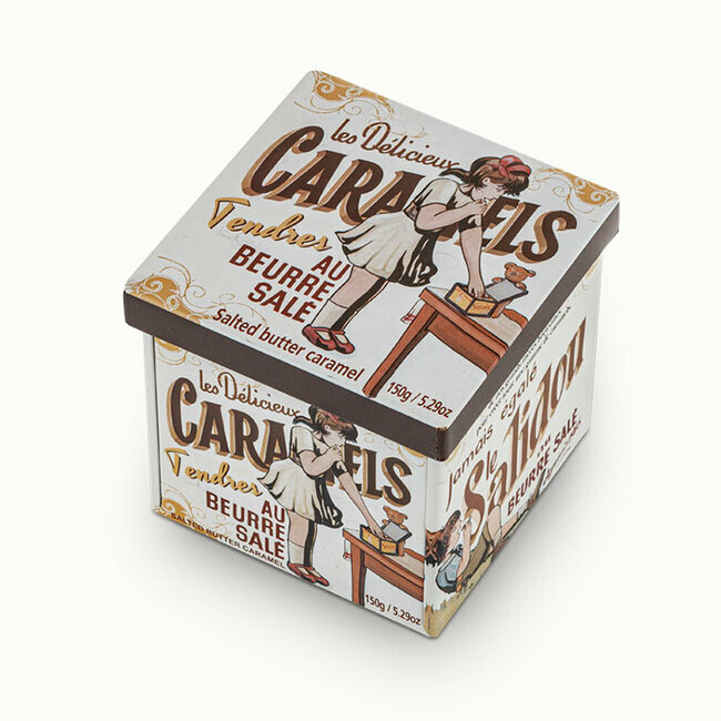LEPI-FR08 SOFT CARAMELS SALIDOU - CUBE BOX  (SOFT CARAMELS SALIDOU - CUBE BOX 150g)