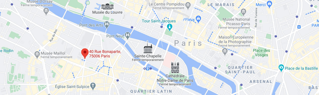 Plan d'accès boutique LUPICIA Paris
